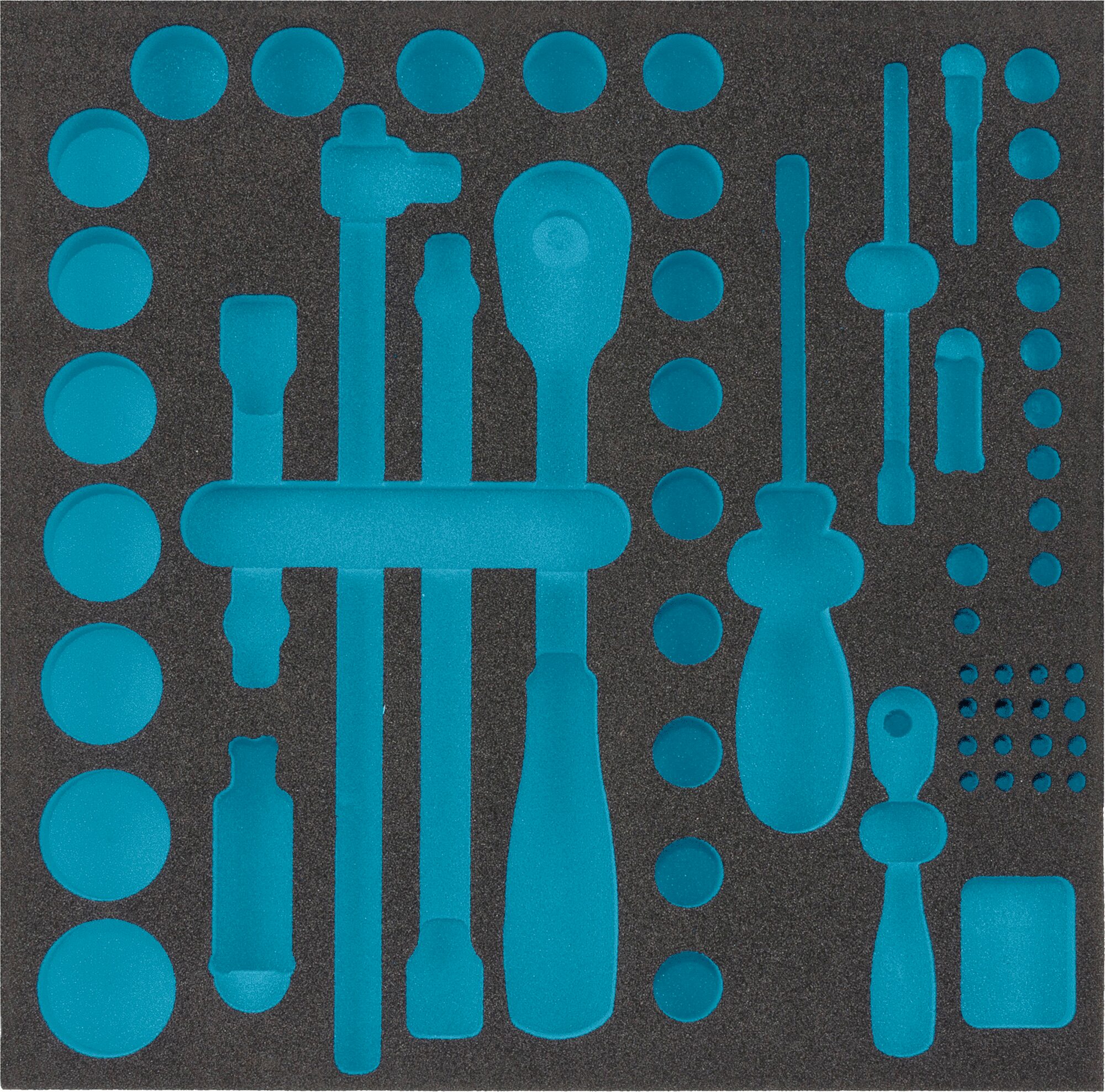 HAZET 2-Komponenten Weichschaumeinlage 163-224L ∙ L x B: 344 x 342 mm