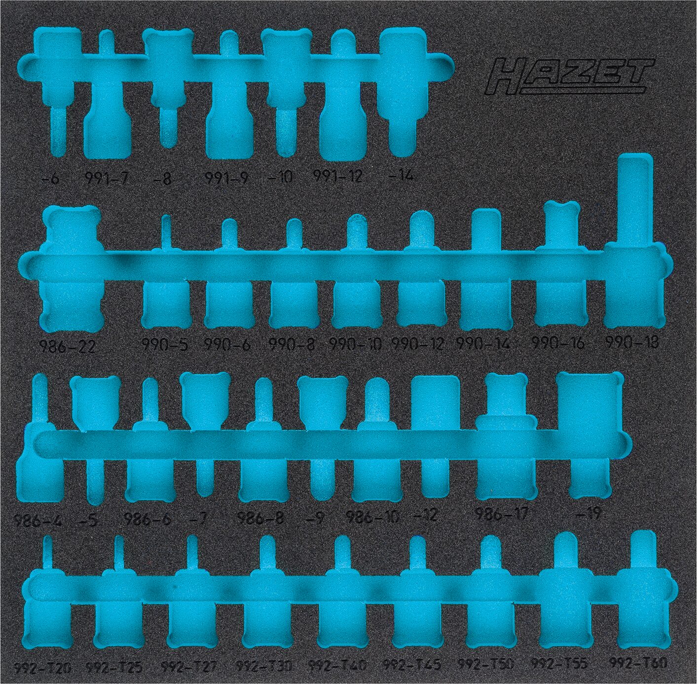 HAZET 2-Komponenten Weichschaumeinlage 163-407L ∙ L x B: 344 x 342 mm