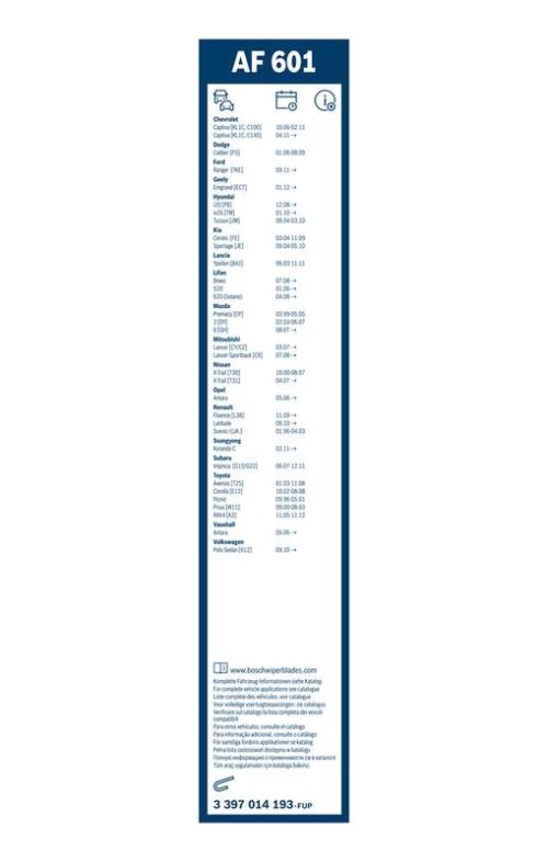 BOSCH 3 397 014 193 Wischblatt