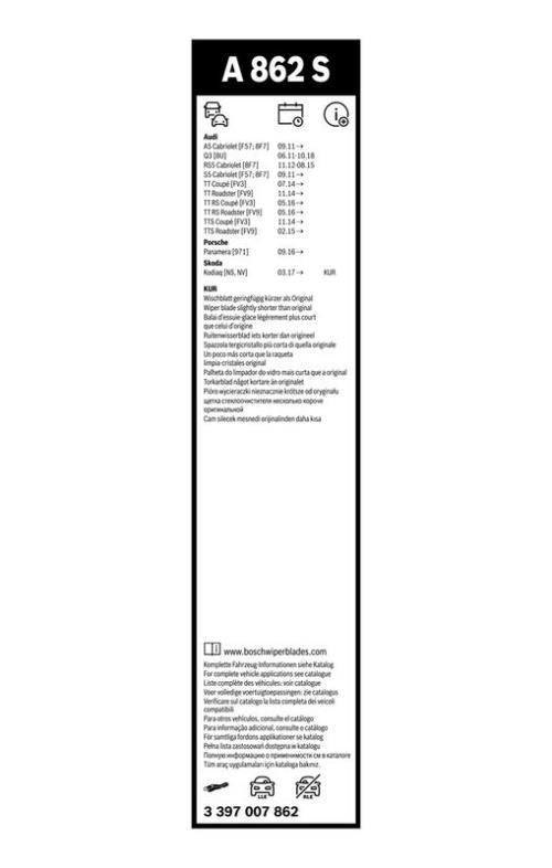 BOSCH 3 397 007 862 Wischblatt