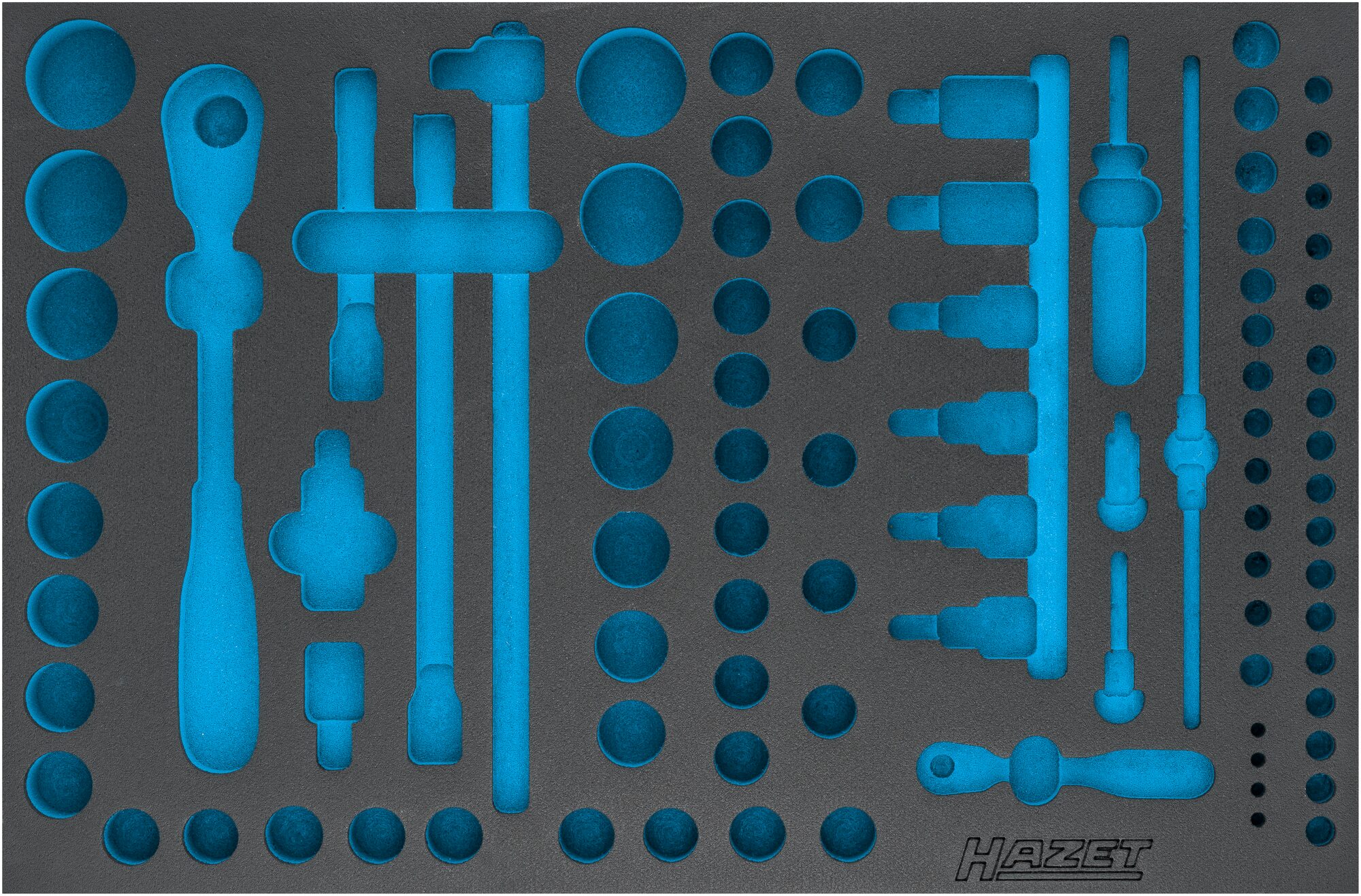 HAZET 2-Komponenten Weichschaumeinlage 163-258L ∙ L x B: 519 x 342 mm