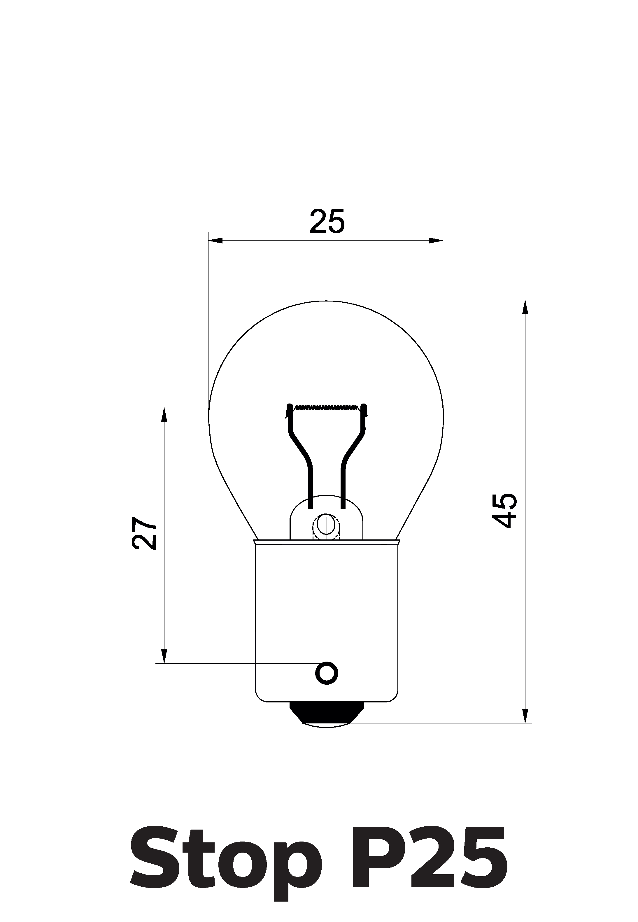 Philips Stop P25 Vision Signal und Innenbeleuchtung 12445CP
