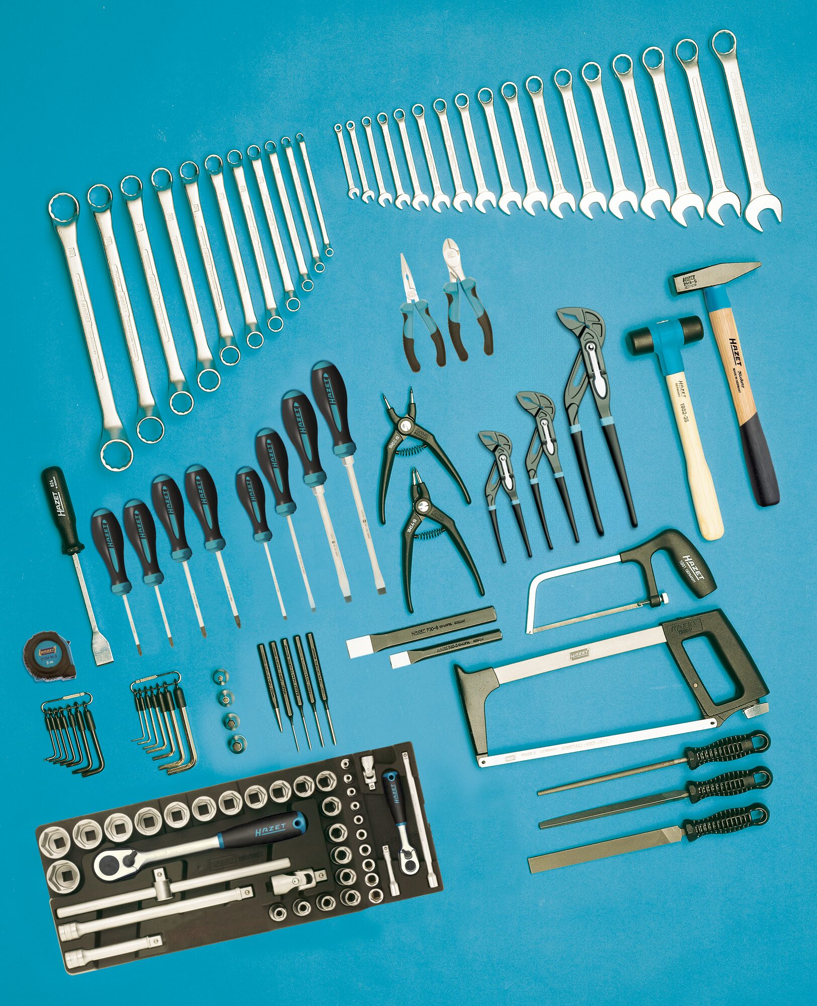 HAZET Werkzeug Sortiment 0-111/116 ∙ 116-teilig ∙ 0,5 x 23 – 1,6 x 10 ∙ 2 – 32 ∙ PH1 – PH2 ∙ PZ1 – PZ2 ∙ T8 – T40