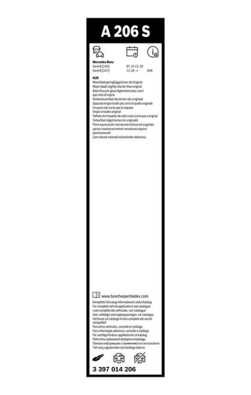 BOSCH 3 397 014 206 Wischblatt