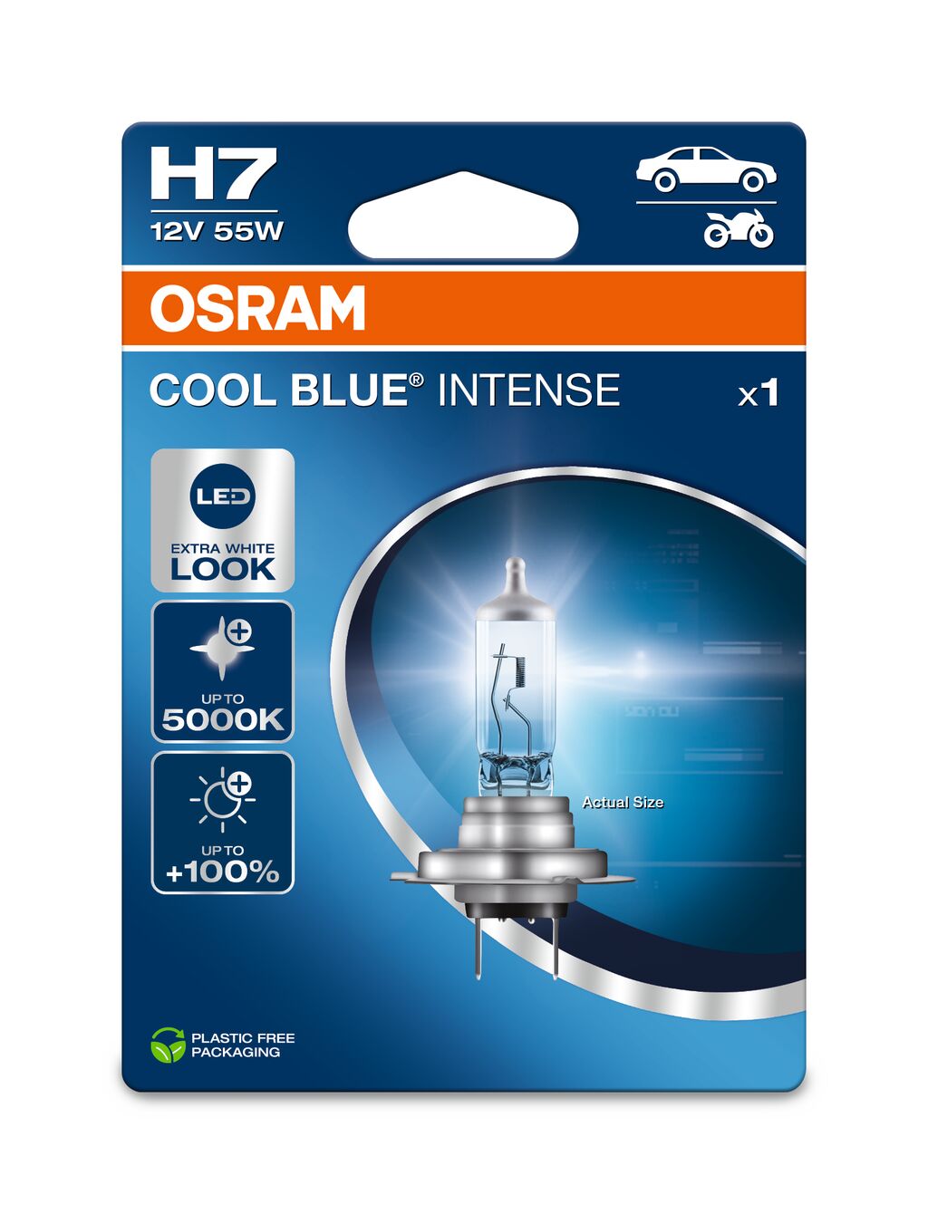 H7 12V 55W PX26d Cool Blue INTENSE NextGen. 5000K +100% 1st.