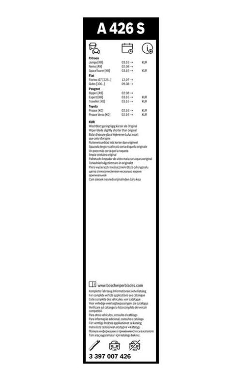 BOSCH 3 397 007 426 Wischblatt