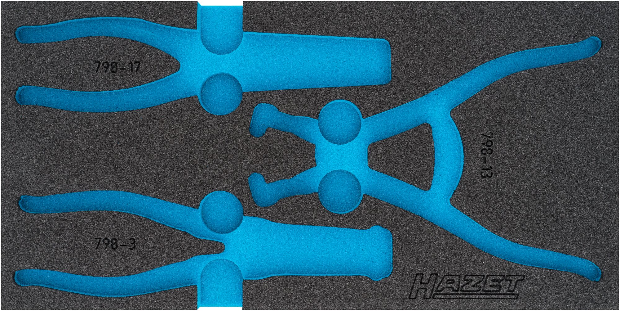 HAZET 2-Komponenten Weichschaumeinlage 163-425L ∙ L x B: 342 x 172 mm