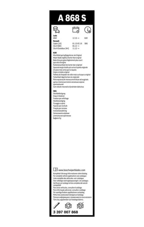 BOSCH 3 397 007 868 Wischblatt