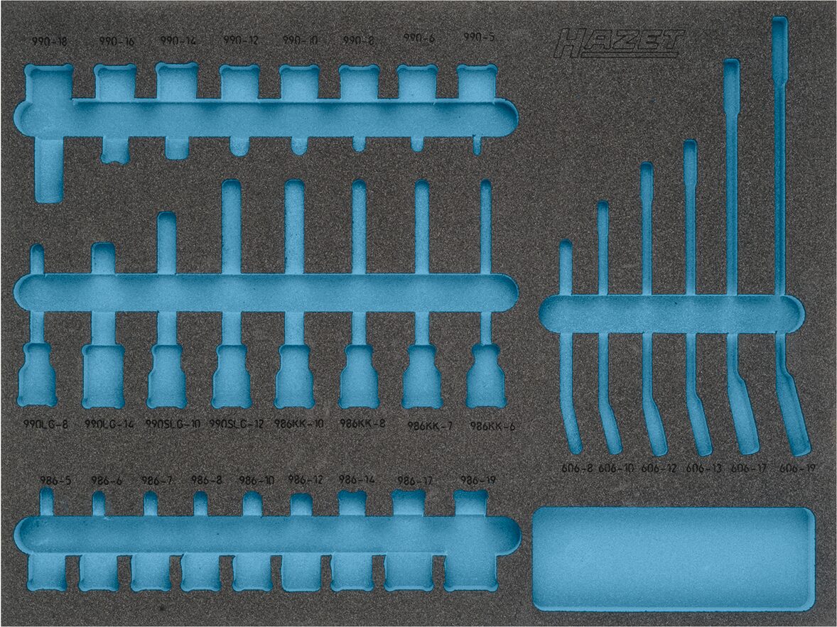 HAZET 2-Komponenten Weichschaumeinlage 163-367L ∙ L x B: 519 x 392 mm
