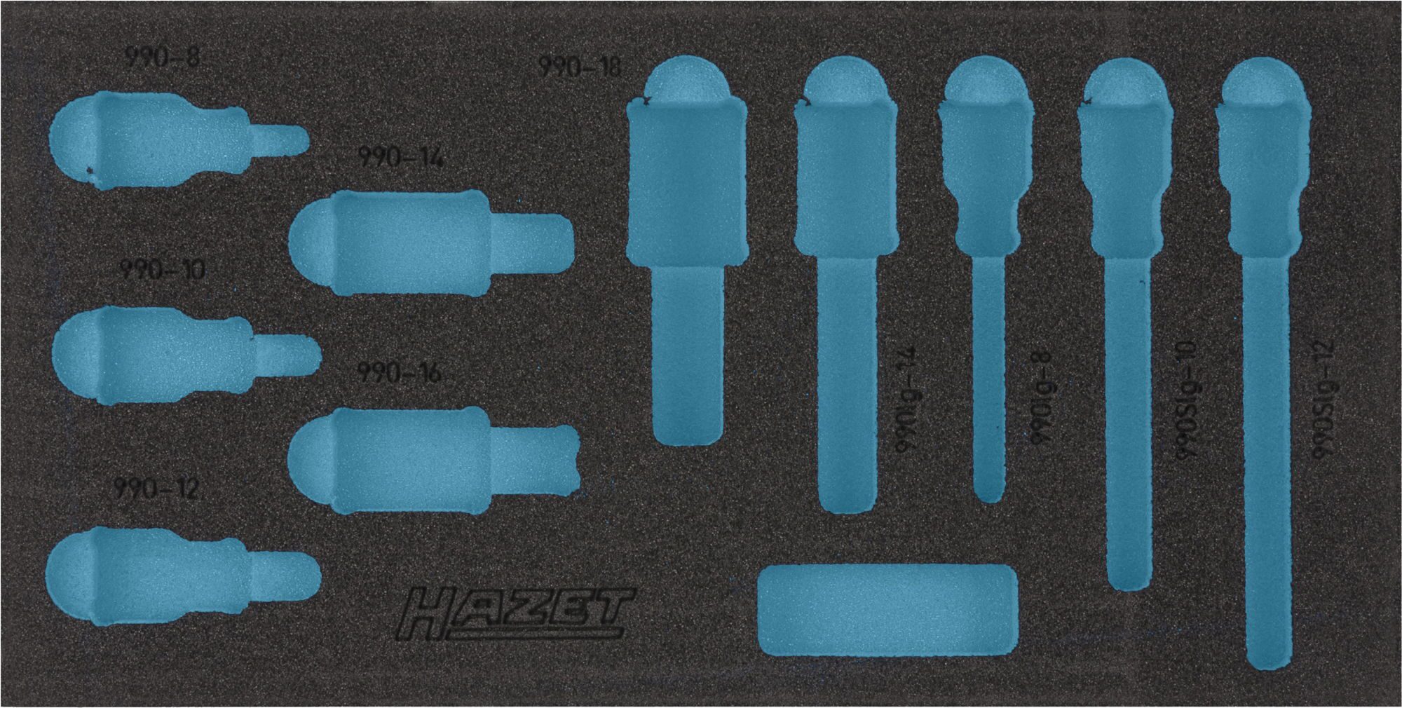 HAZET 2-Komponenten Weichschaumeinlage 163-221L ∙ L x B: 342 x 172 mm