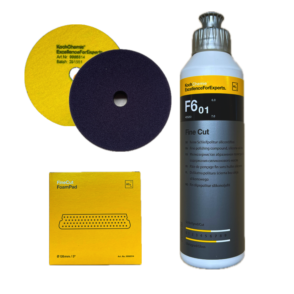 Koch Chemie Polier Set Fine Cut F6.01 + Koch Polierpad  Ø 126mm