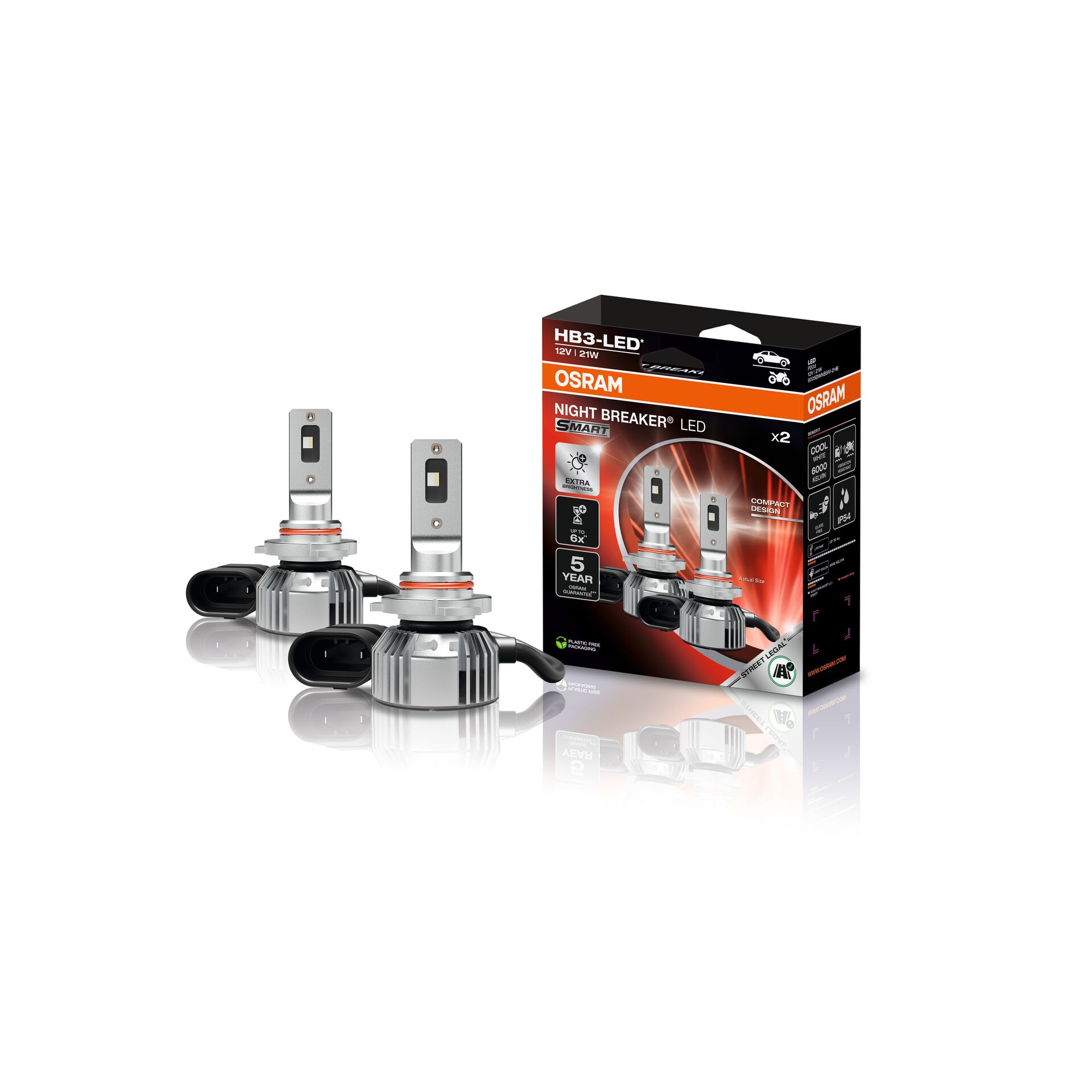 HB3 NIGHT BREAKER LED SMART +330% StVZO-Konforme LED 2 St. O