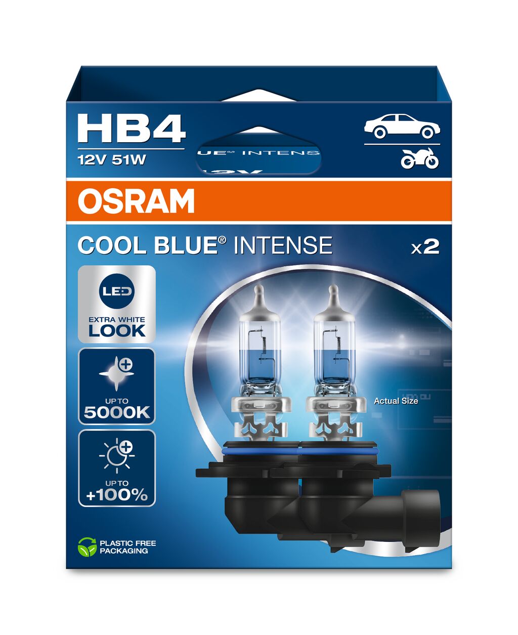 HB4 12V 51W P22d Cool Blue INTENSE NextGen. 5000K +100% Duo