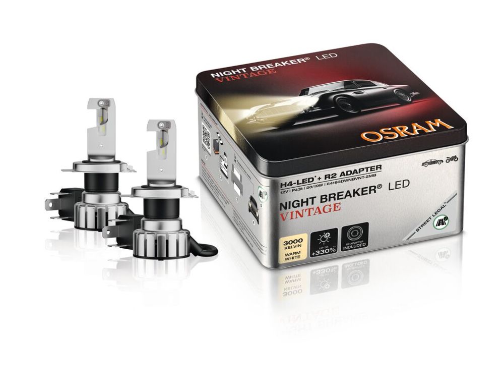 Osram NIGHT BREAKER LED VINTAGE H4 – Straßenzugelassene* LED