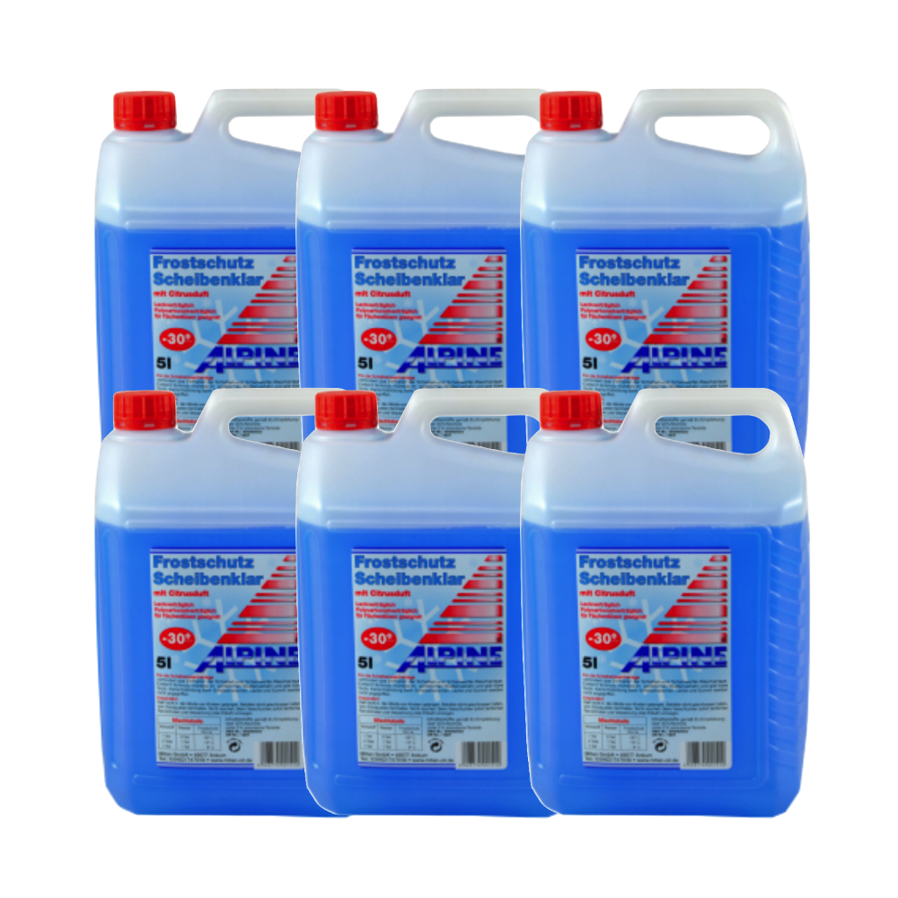 6x 5l Alpine Fertigemisch Scheibenfrostschutz (-30°)