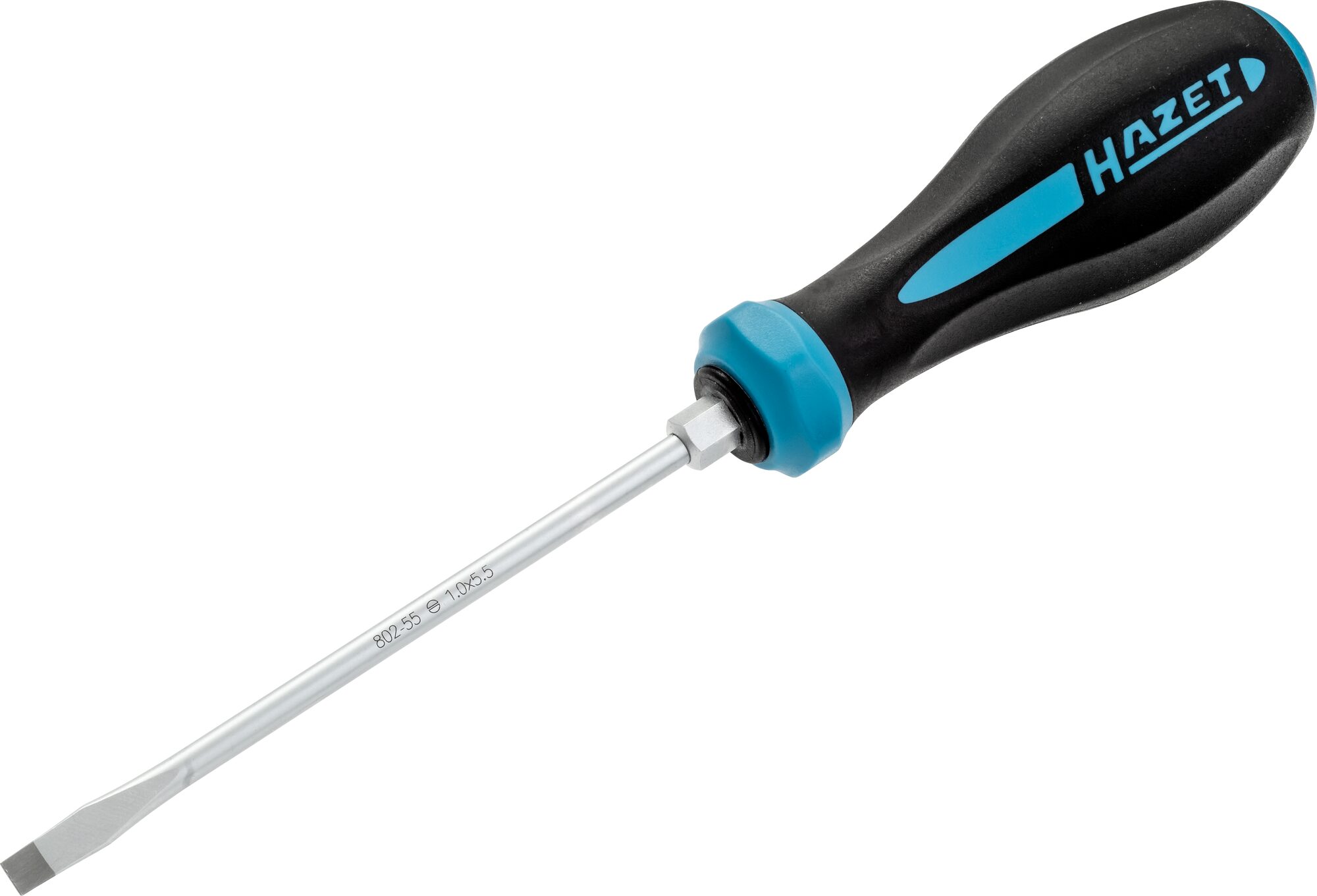 HAZET Schraubendreher HEXAnamic® 802-55 ∙ Schlitz Profil ∙ SW 1 x 5,5 mm