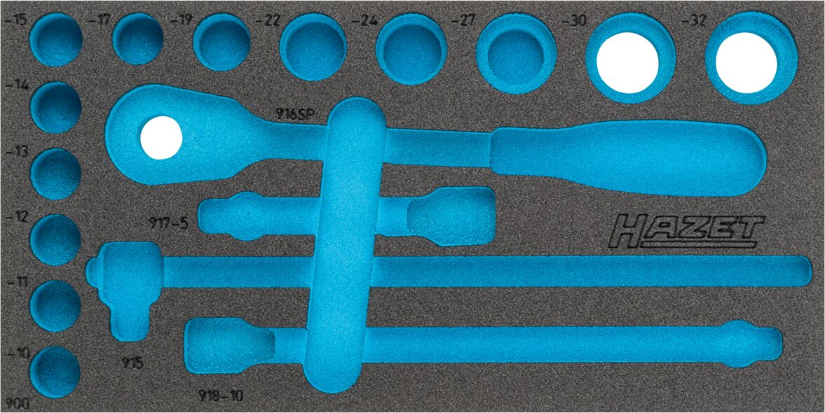HAZET 2-Komponenten Weichschaumeinlage 163-358L ∙ L x B: 342 x 172 mm