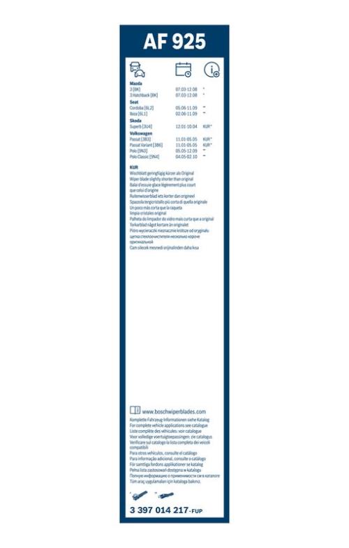 BOSCH 3 397 014 217 Wischblatt