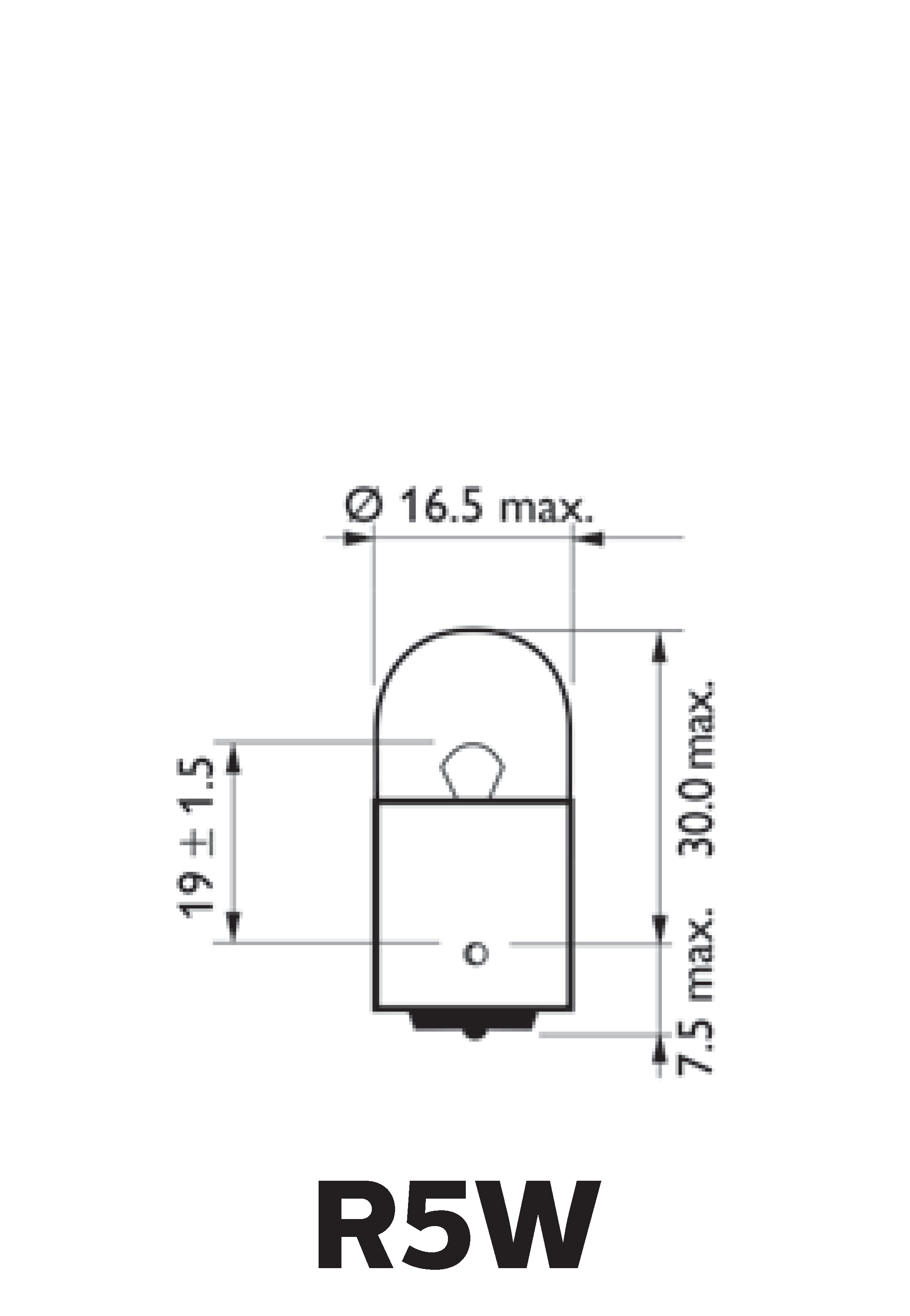 R5W BA15s Standard 12821CP