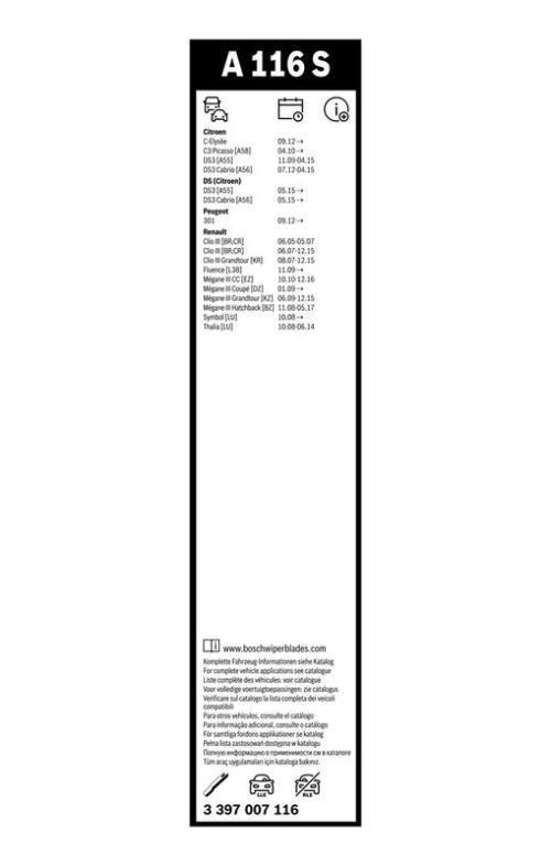 BOSCH 3 397 007 116 Wischblatt