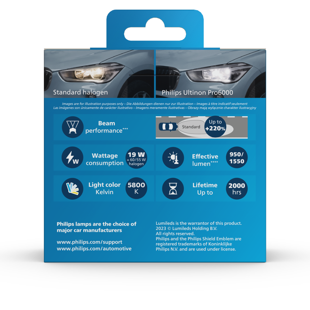 B-Ware Philips Ultinon Pro6000 Standard H4-LED 11342U60SX2