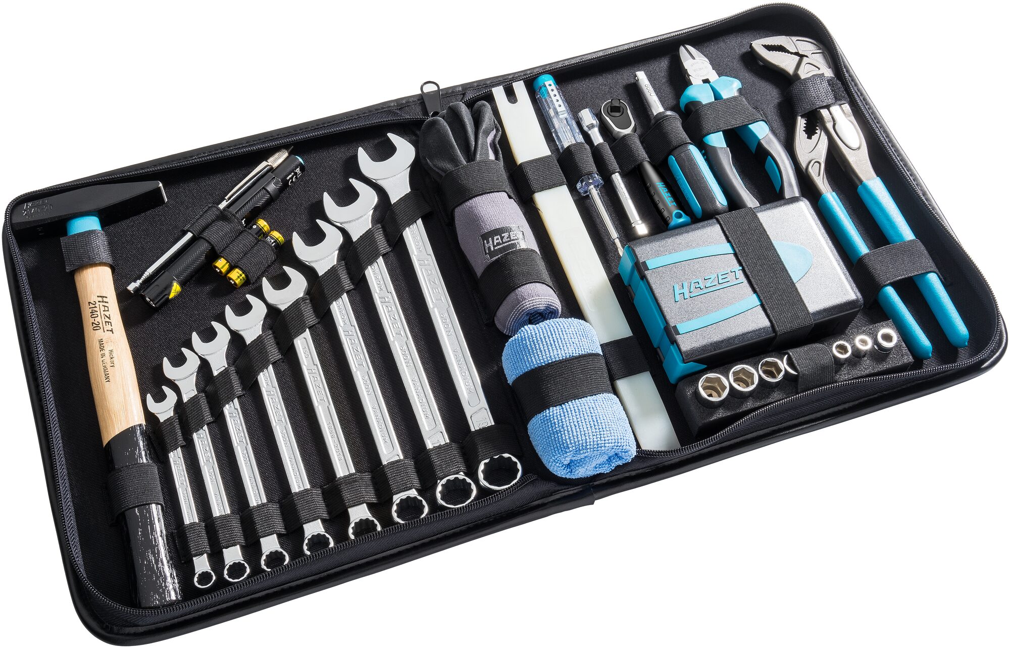 HAZET Werkzeug Ledertasche ∙ mit Sortiment 1520/64 ∙