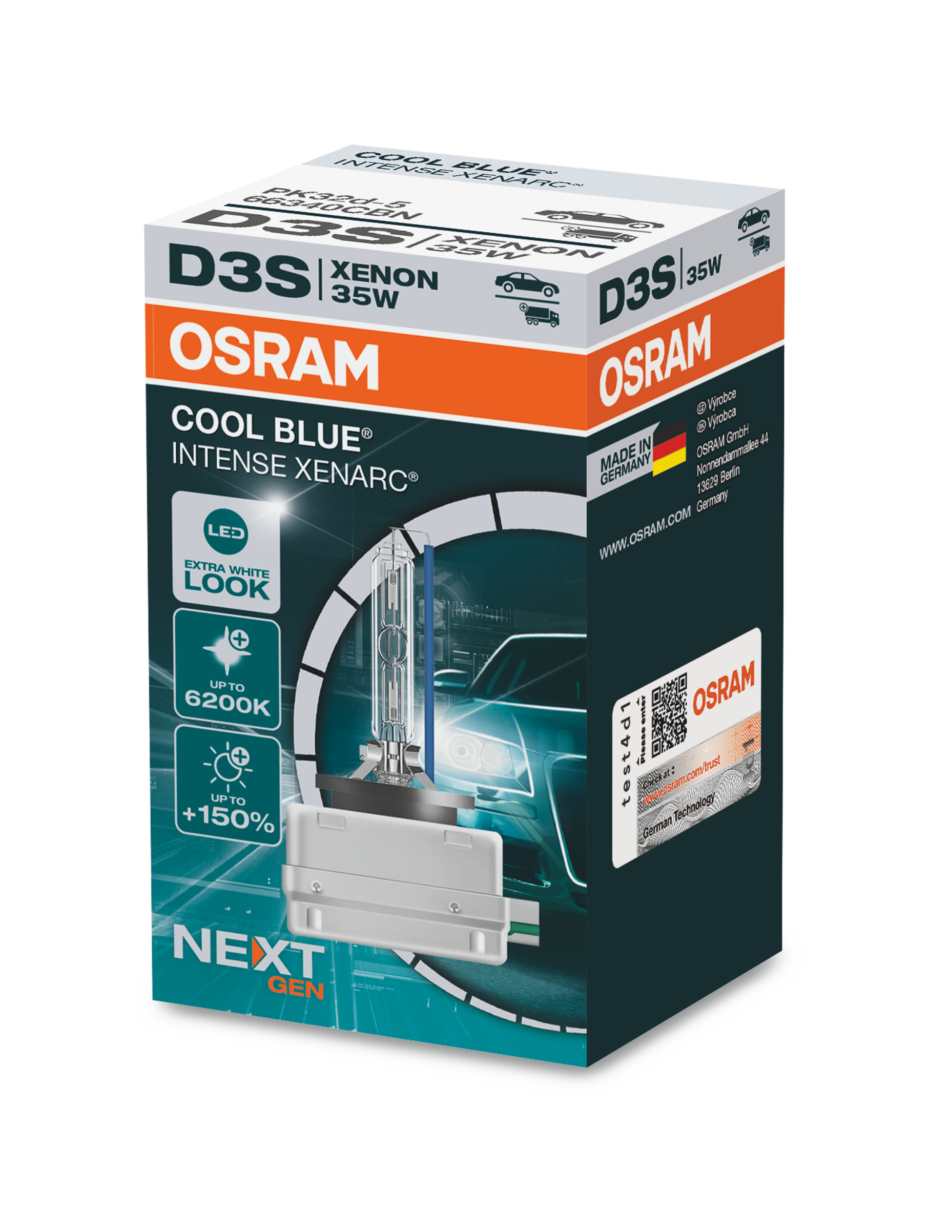 4x Osram COOL BLUE® INTENSE H7 Autolampen