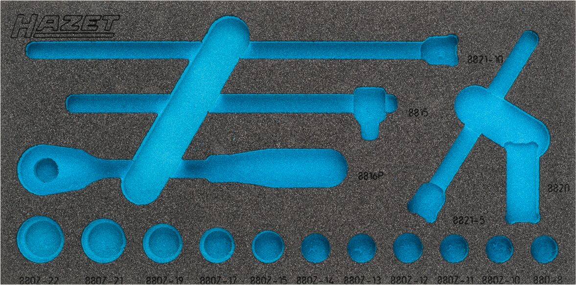 HAZET 2-Komponenten Weichschaumeinlage 163-335L ∙ L x B: 342 x 172 mm