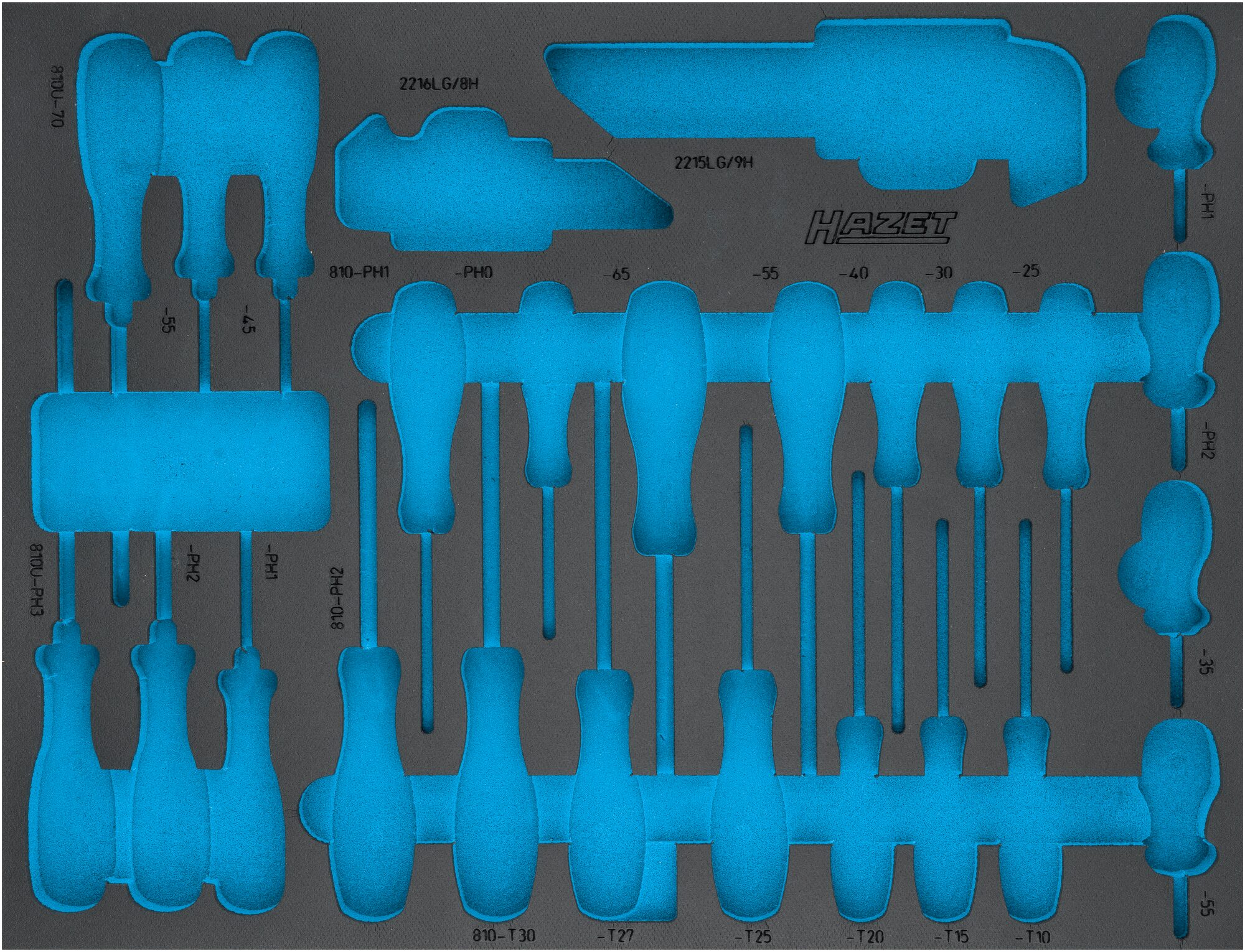 HAZET 2-Komponenten Weichschaumeinlage 163-526L ∙ L x B: 519 x 392 mm