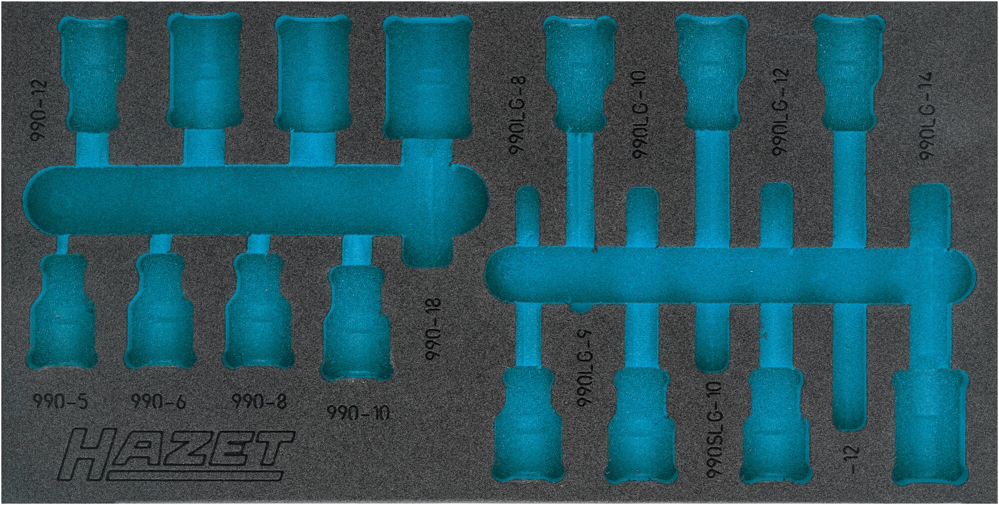 HAZET 2-Komponenten Weichschaumeinlage 163-482L ∙ L x B: 342 x 172 mm