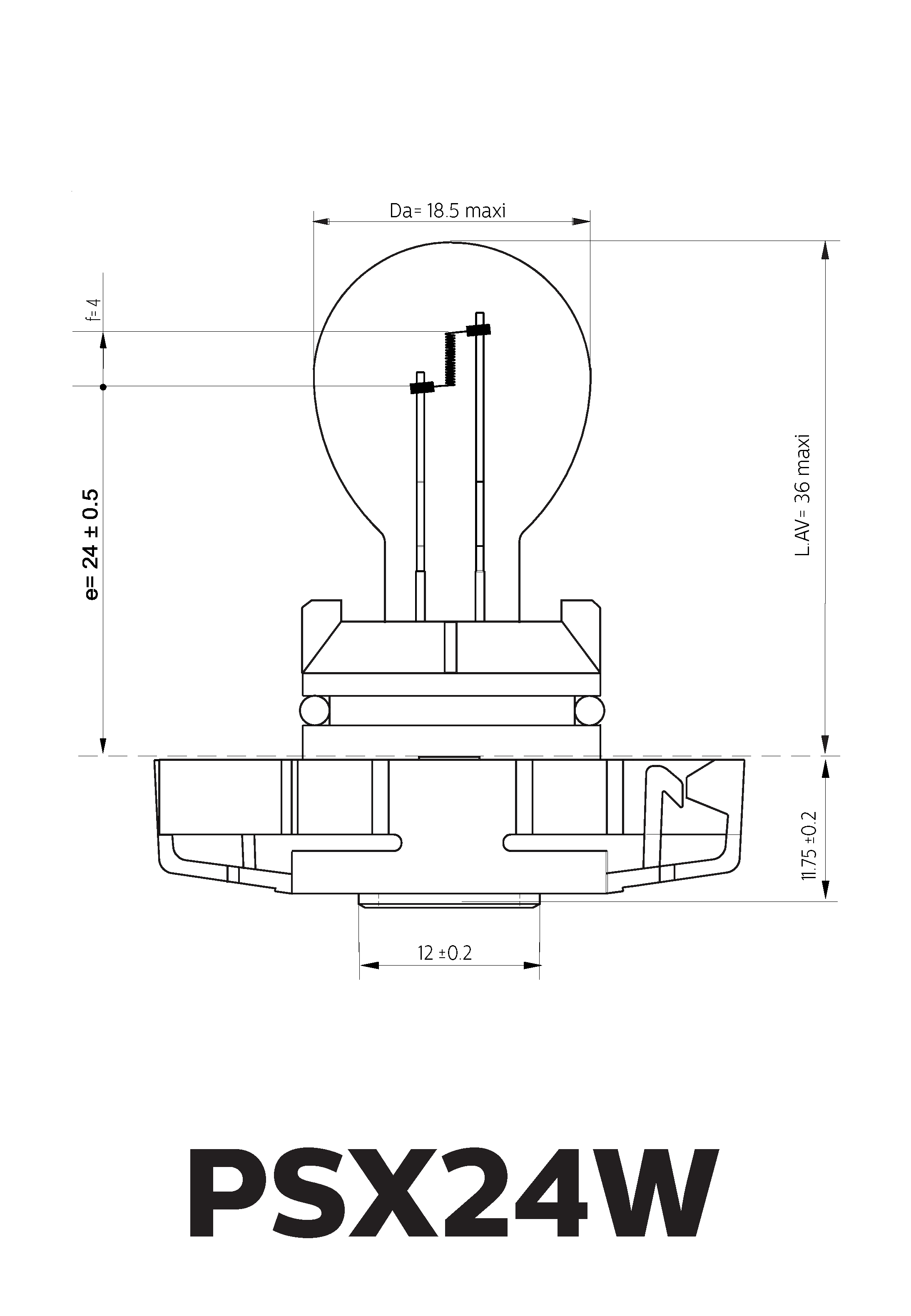 PSX24W Standard 12276C1