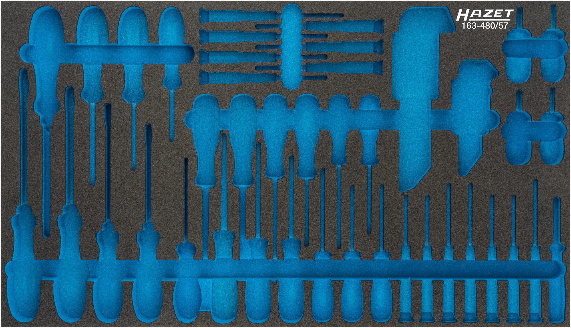 HAZET 2-Komponenten Weichschaumeinlage 163-480L ∙ L x B: 691 x 392 mm