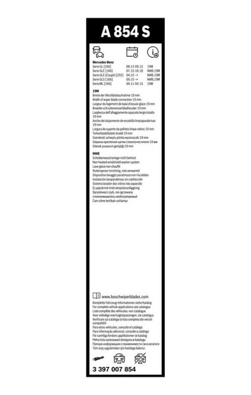 BOSCH 3 397 007 854 Wischblatt