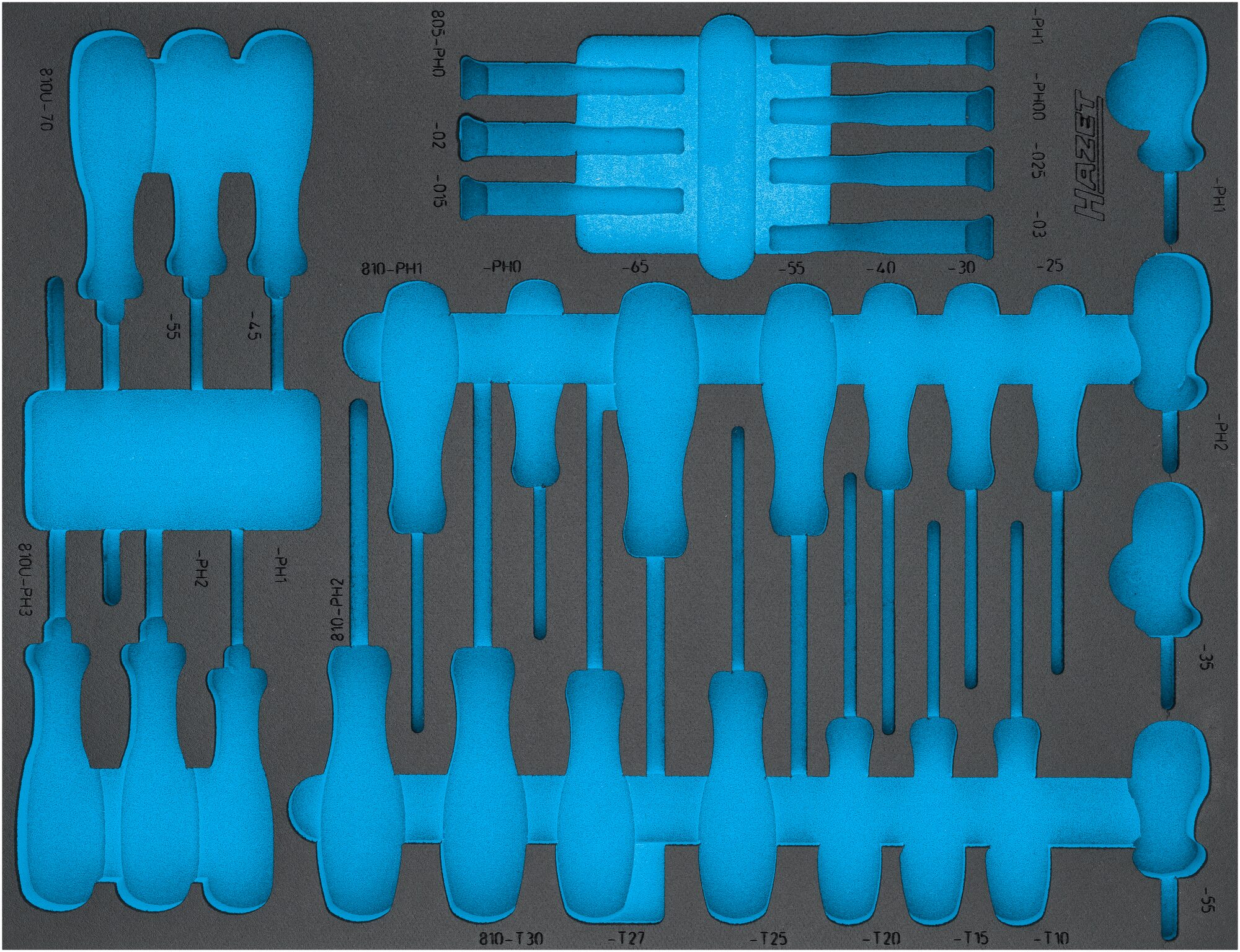 HAZET 2-Komponenten Weichschaumeinlage 163-524L ∙ L x B: 519 x 392 mm