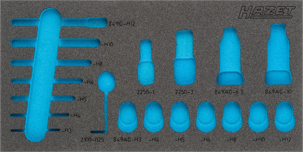 HAZET 2-Komponenten Weichschaumeinlage 163-336L ∙ L x B: 342 x 172 mm