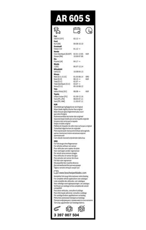 BOSCH 3 397 007 504 Wischblatt
