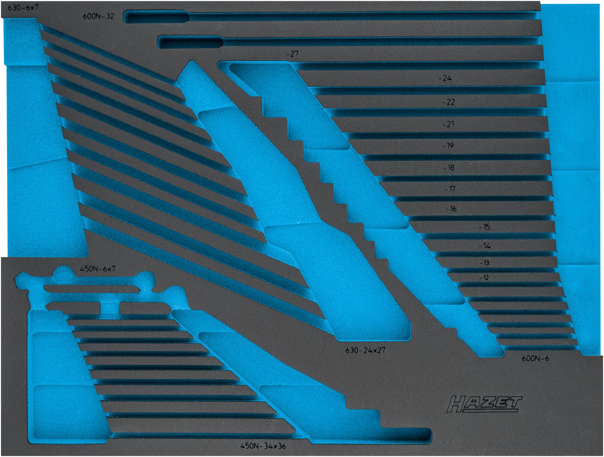HAZET 2-Komponenten Weichschaumeinlage 163-525L ∙ L x B: 519 x 392 mm