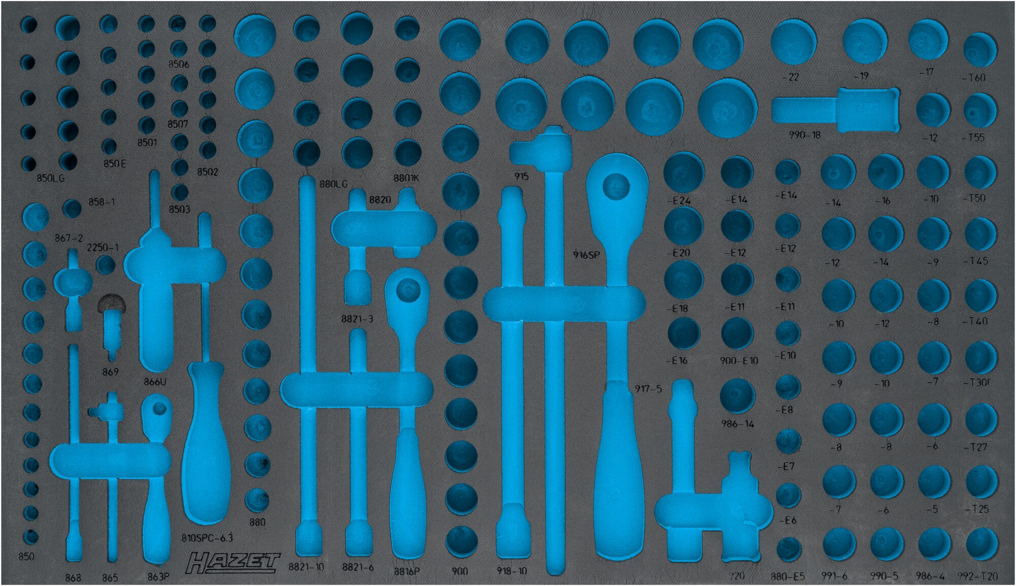 HAZET 2-Komponenten Weichschaumeinlage 163-549L ∙ L x B: 691 x 392 mm