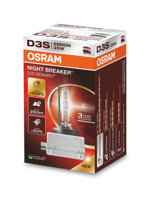 D3S 35W XENARC® NIGHT BREAKER® LASER +220% 3 Jahre Garantie*
