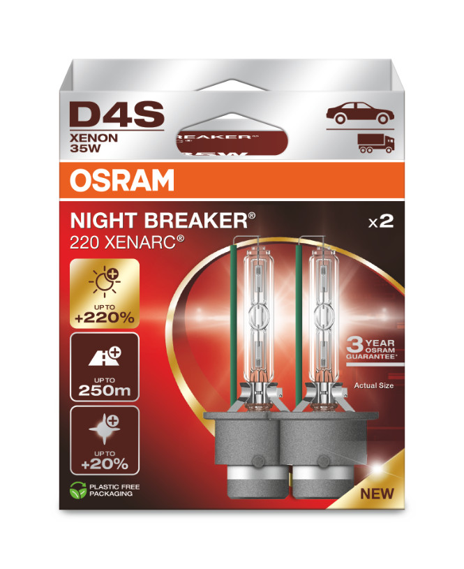 D4S 35W XENARC® NIGHT BREAKER® LASER +220% 3 Jahre Garantie*