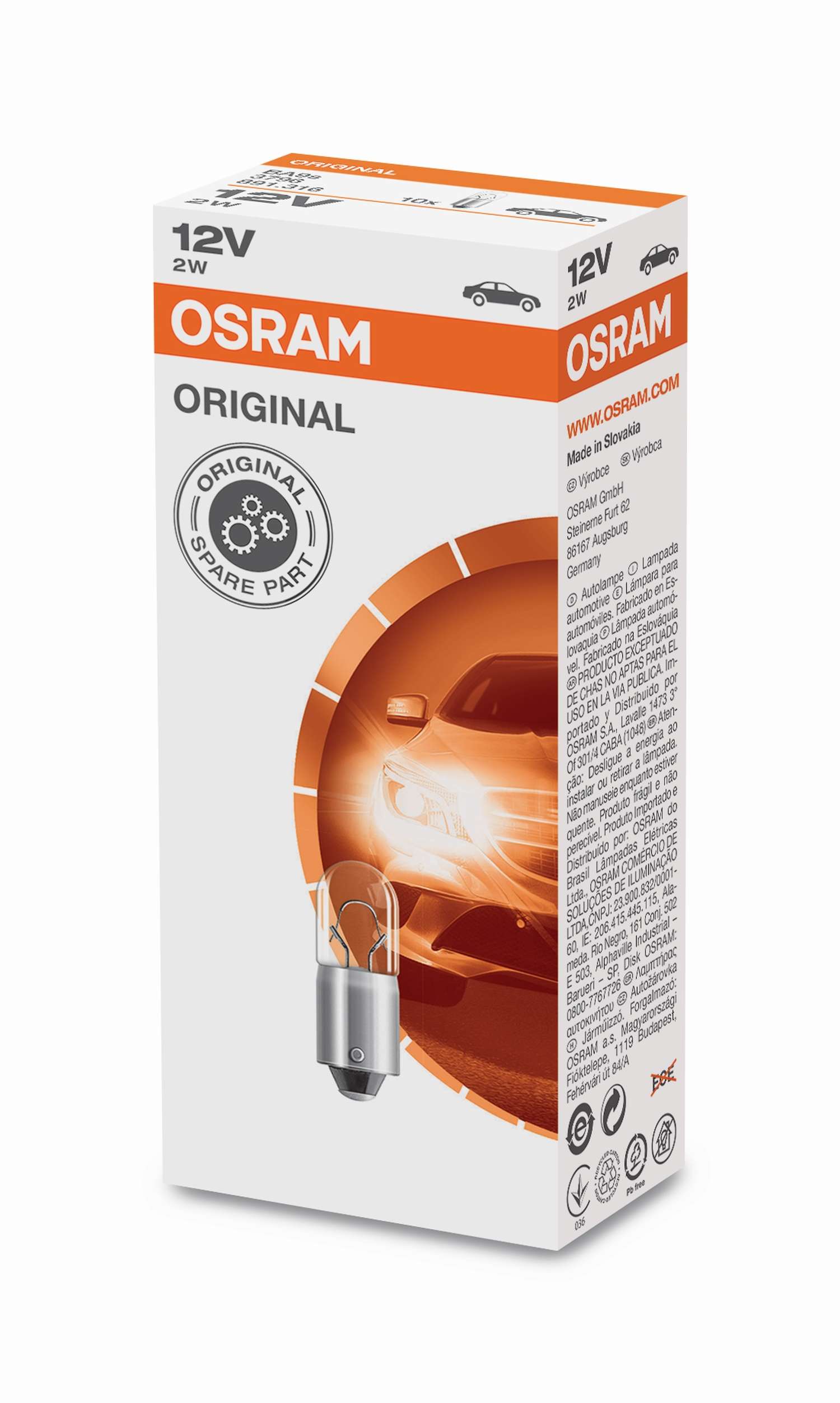 2W 12V Original OSRAM