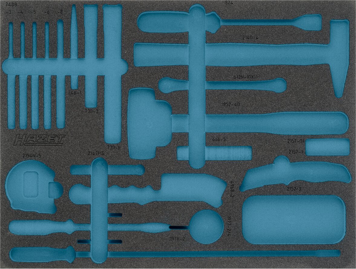 HAZET 2-Komponenten Weichschaumeinlage 163-372L ∙ L x B: 519 x 392 mm