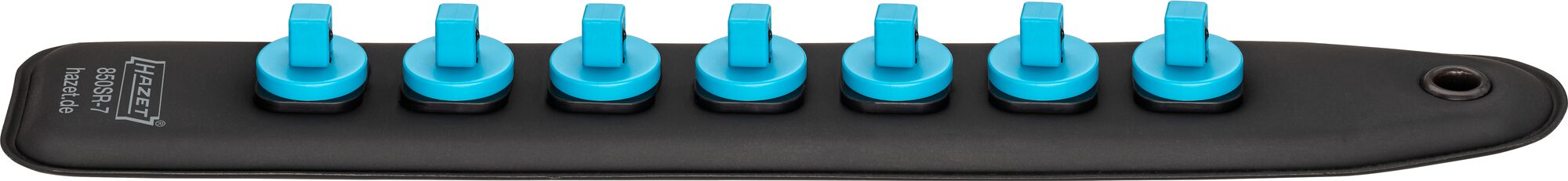 HAZET SmartRail mit 7 Steckplätzen 850SR-7 ∙ 1/4 Zoll (6,3 mm) Vierkant∙ L x B x H: 245 x 37,4 x 29,2 mm