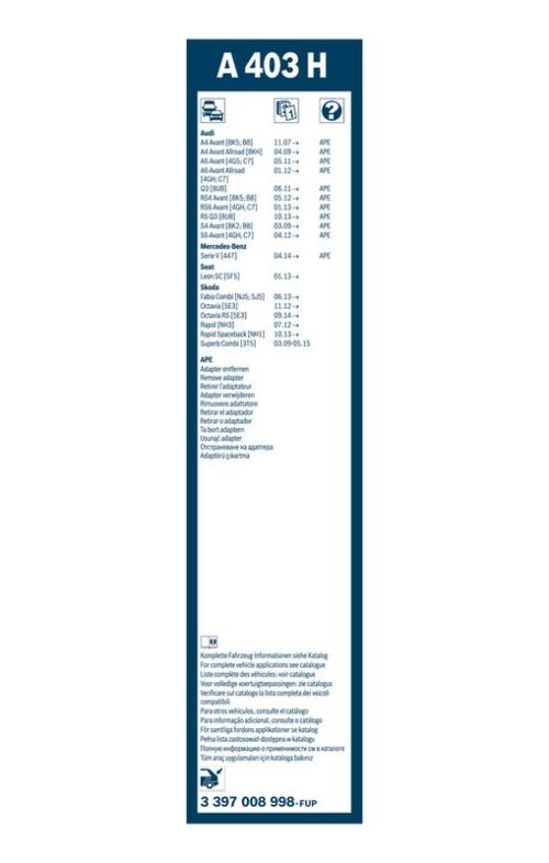 BOSCH 3 397 008 998 Wischblatt