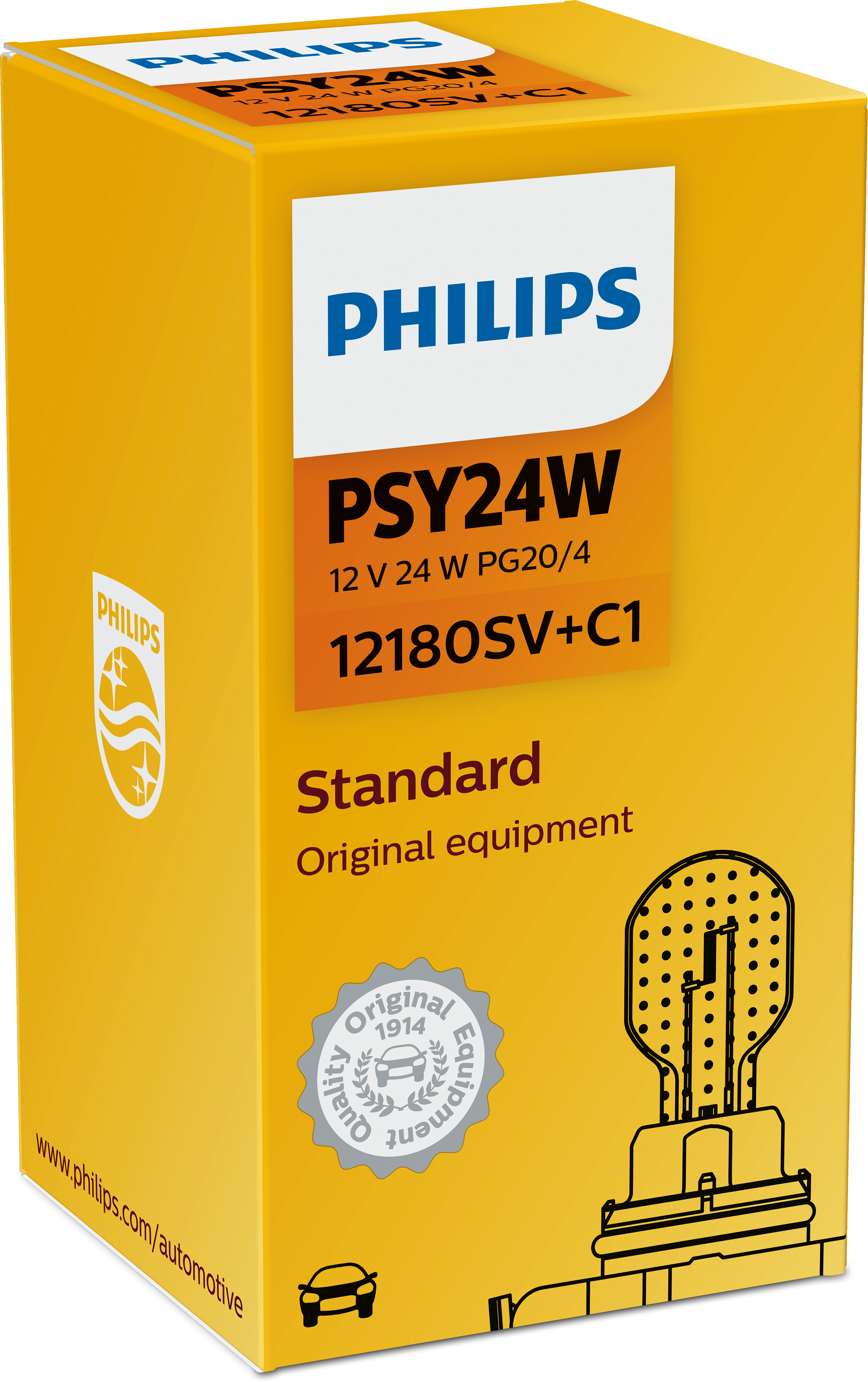 Philips Blinkerlampe PSY24W SV+ SilverVision 12V24W PG20/4 S