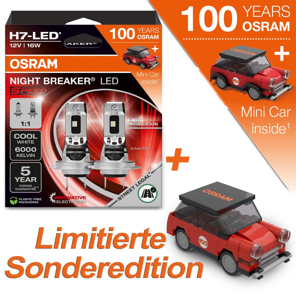 H7 NIGHT BREAKER LED SPEED StVZO-Konforme LED-Nachrüstlampe