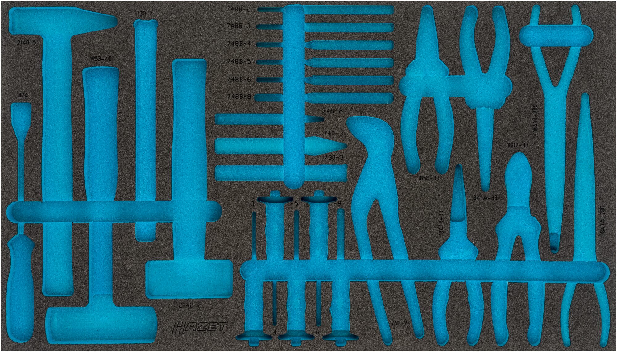 HAZET 2-Komponenten Weichschaumeinlage 163-479L ∙ L x B: 691 x 392 mm
