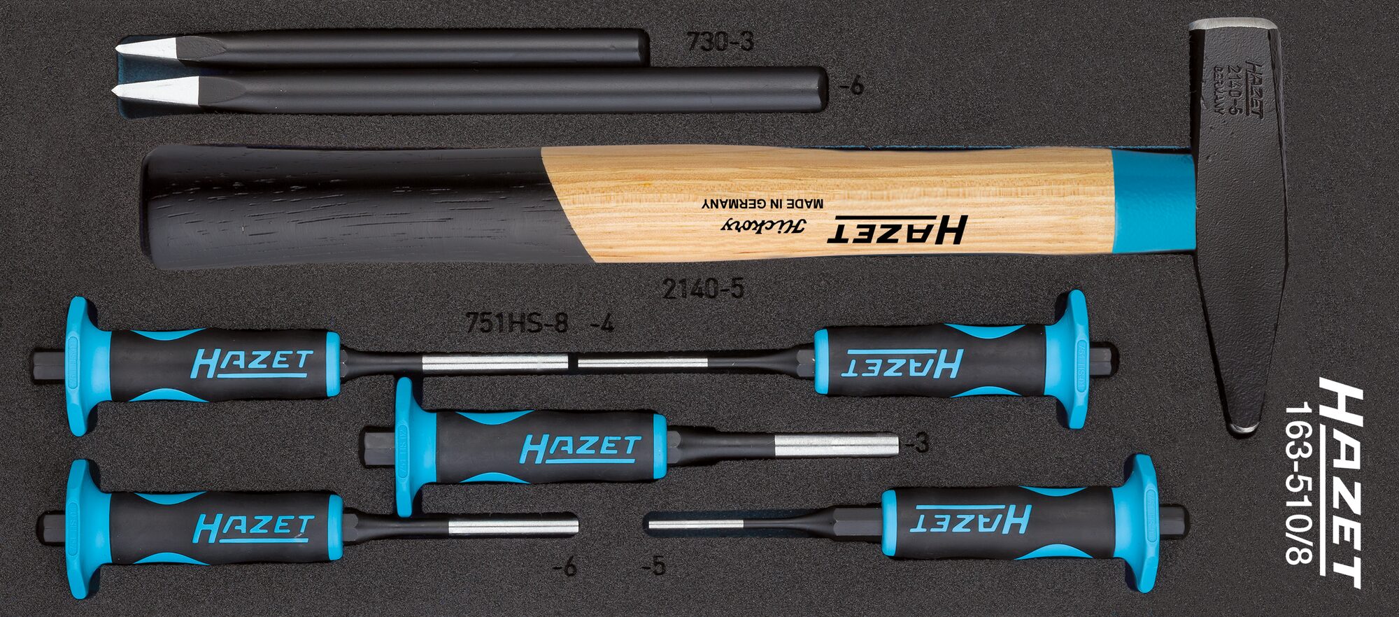 HAZET Splinttreiber Satz 163-510/8 ∙ 8-teilig