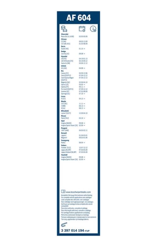 BOSCH 3 397 014 194 Wischblatt