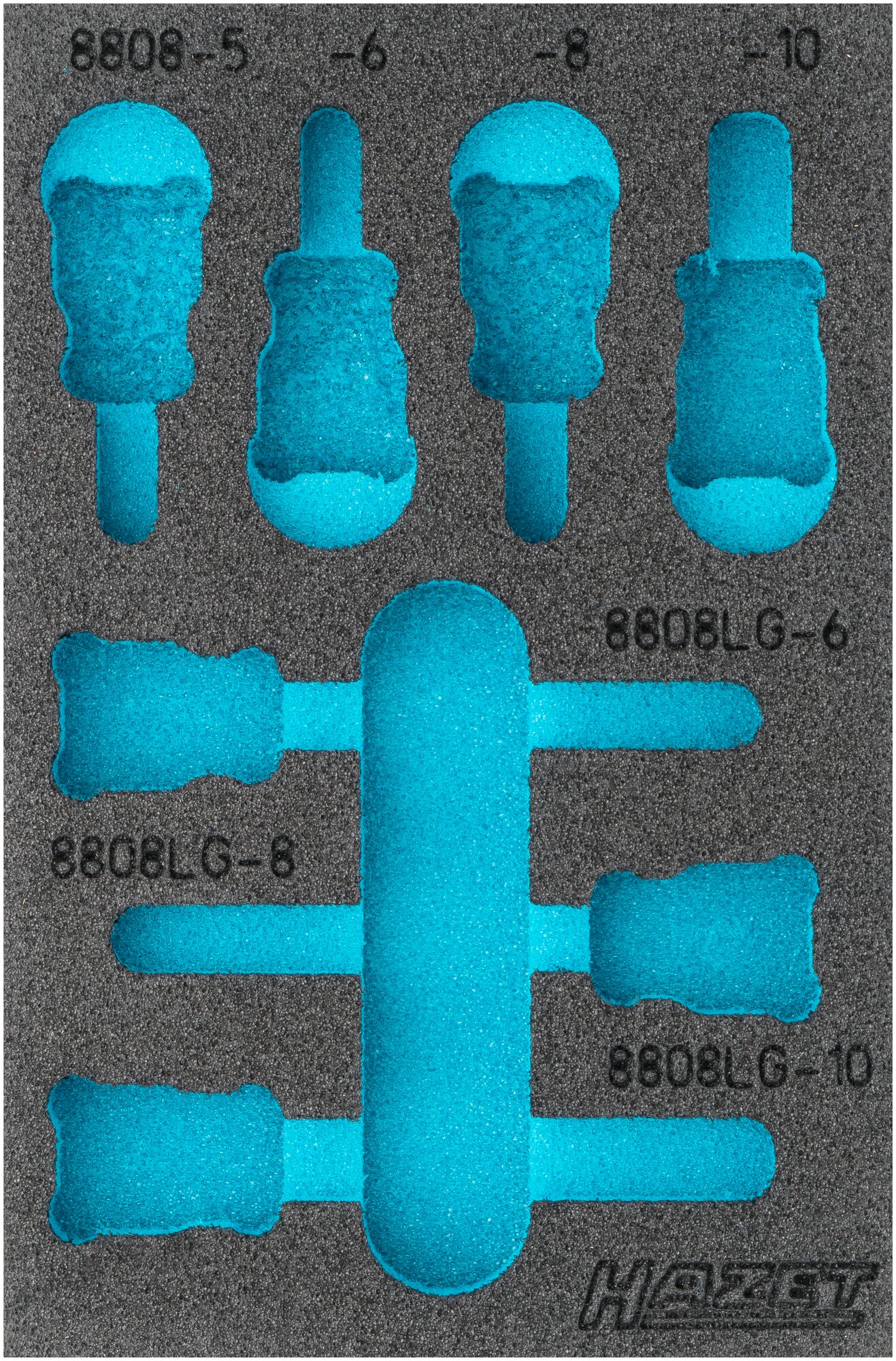 HAZET 2-Komponenten Weichschaumeinlage 163-460L ∙ L x B: 172 x 114 mm